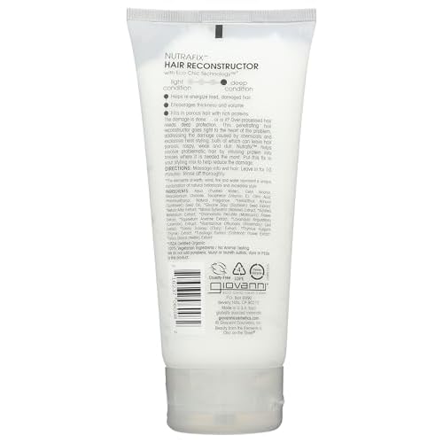 GIOVANNI Nutrafix Hair Reconstructor - Moisturizing Repair for Damaged Hair, Infused with Natural Botanical Ingredients, Encourages Thickness & Volume, Color Safe, Salon Quality - 6.8 oz