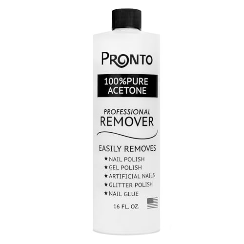 Pronto 100% Pure Acetone Nail Polish Remover - 16 Fl Oz