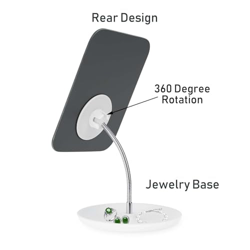 Makeup Mirror with Stand - 6.8" Vanity Mirror Gooseneck