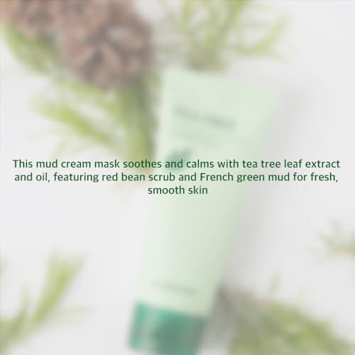 Papa Recipe Tea Tree Control Mud Cream Mask ? Bentonite & Kaolin Clay Face Mask, Deep Pore Purifying & Soothing Care, Gentle Exfoliating Korean Mud Mask for Sensitive & Acne-Prone Skin