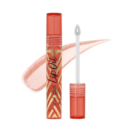 L.A. Girl Lip Oil Nourishing Gloss, Shimmer Cherry (Pack of 2)