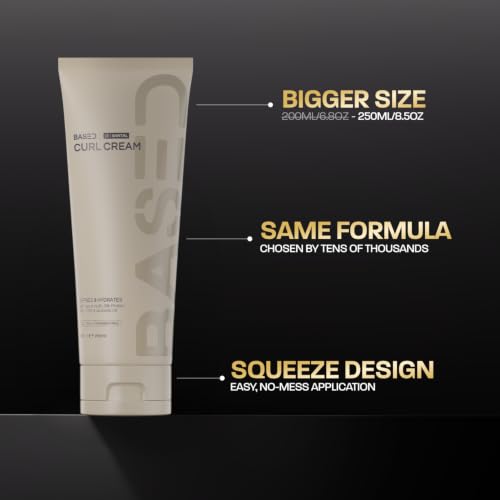 BASED Curl Cream for Men - Curl Defining & Frizz Control