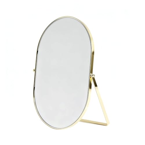 Feyarl Oval Vanity Mirror 12x8 Inch - Gold Cosmetic Mirror