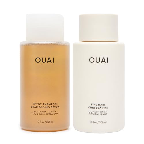 OUAI Detox & Fine Hair Shampoo Conditioner Bundle