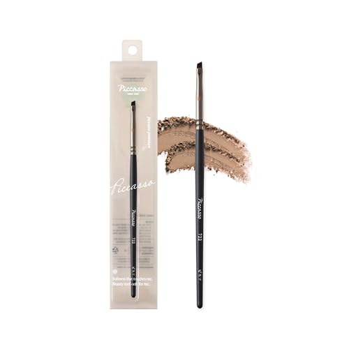Piccasso 722 Angled Eyeliner Brush ? Thin Flat Eyeliner Brush for Precise Eye Makeup, Ideal Eyeliner Tool for Liquid Eyeliner, Gel, and Powder ? Professional Eyeshadow and Facial Brush