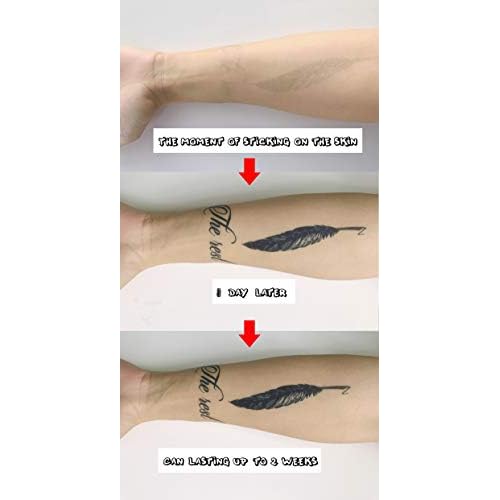 Semi-permanent Planet Temporary Tattoos, 6-Sheet 2 Weeks Long Last Waterproof Moon Star Sun Tattoos, Plant-Based Ink Tattoos Sticker
