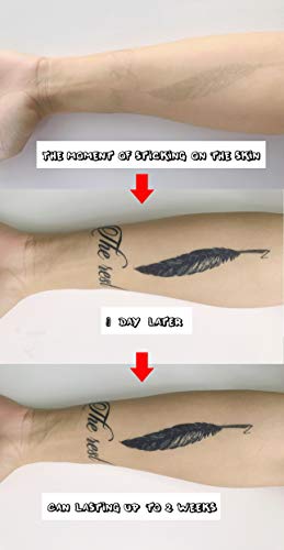 Semi-Permanent Temporary Tattoos, 7-14 Day Waterproof Plant-Based Ink