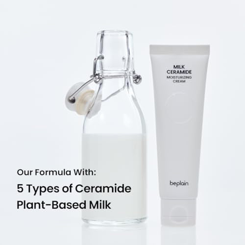 beplain Milk Ceramide Moisturizing Cream for face | Facial Cream for Glowy & Hydrating Skin | Suitable for sensitive & dry skin | Korean skin care | Kbeauty (1.69 fl oz/ 50ml)