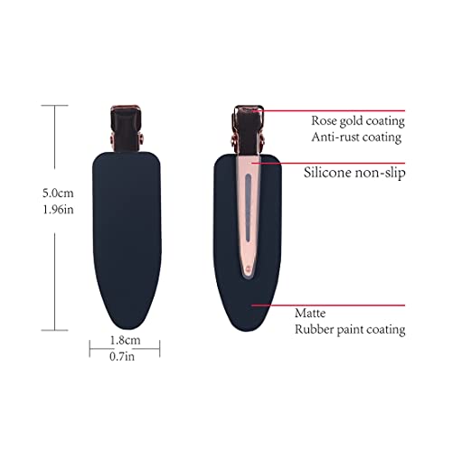No Crease Hair Clips for Styling - 12 Pack Black