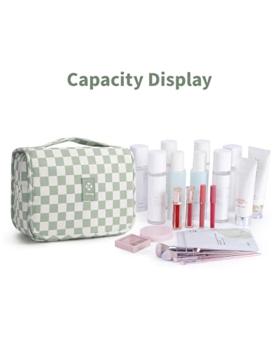 Narwey Hanging Travel Toiletry Bag – Water-Resistant Makeup Organizer