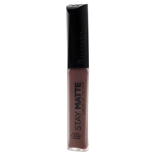 Rimmel London Stay Matte Liquid Lip Color with Full Coverage Kiss-Proof Waterproof Matte Lipstick Formula that Lasts 12 Hours - 733 Plunge, .21oz