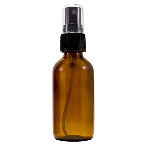 GreenHealth 2 fl oz Amber Glass Spray Bottle with Black Cap - Pack of 6