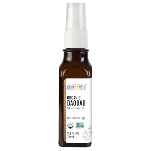 Aura Cacia Organic Skin Care Oil, Baobab, 1-Fluid Ounce (Pack of 2)