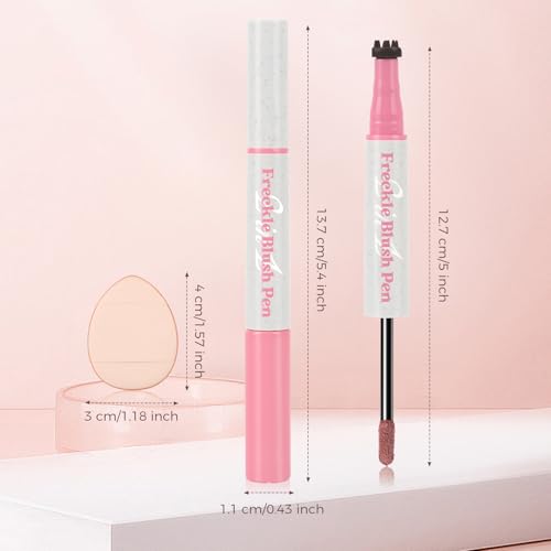 2-in-1 Freckle Pen & Liquid Blush - Waterproof Face Makeup