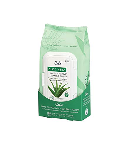 Cala Makeup Remover Wipes with Aloe Vera, 60 Sheets