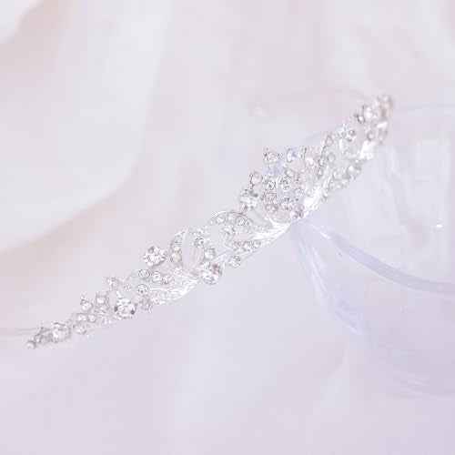 Silver Tiara Crown for Women Wedding Tiaras for Bride Princess Crowns and Tiaras for Girl Rhinestone Crowns for Birthday Halloween Cosplay Christmas Party Prom Gifts