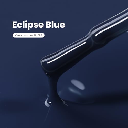 Beetles Navy Blue Gel Polish 15ML - Eclipse Blue Creme Variant, Long-Lasting & Chip-Resistant