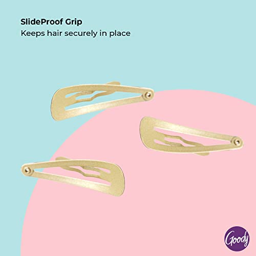 Goody Snap & Go Metal Contour Hair Clips - Blonde, Pack of 6, Comfortable All Day