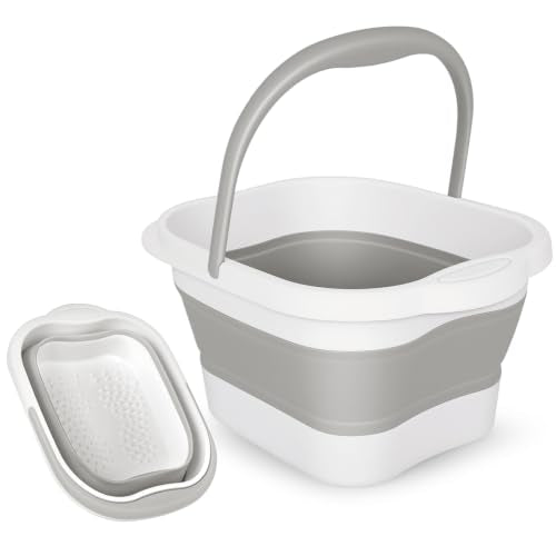 Collapsible Foot Soaking Tub with Massage Points - Portable Spa Basin