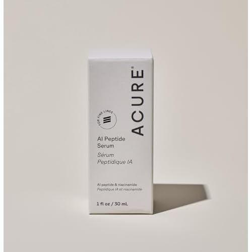 Acure AI Peptide Serum for Face & Skin - Anti Aging Skincare for Women, Niacinamide, Hydrating Facial Care, Face Serum for Firm Skin, Reduces Wrinkles & Uneven Tone, Brightens Glow- 1 fl oz (2 Pack)