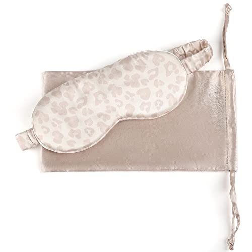 Silk Sleep Mask Light Blocking Luxury 100% Mulberry 22mm Silk Eye Mask Eye Cover Blindfold Ultra Soft Light & Comfy Anti Aging Skin Care with Travel Bag Gift Package