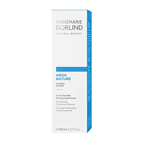 ANNEMARIE B?RLIND - AQUANATURE Refreshing Cleansing Mousse - Aloe and Hyaluronic Acid Vegan Natural Facial Wash - Removes Impurities and Makeup with Mild Tensides - 1.69 Fl. Oz.