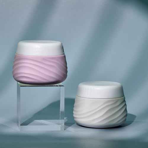 Travel Containers for Toiletries, Silicone Jars with Lid Eternal Moment, TSA Approved Travel Size Bottles with Clear Bag, Leak-proof Traveling Accessories Cosmetic for Lotion Face Body Cream (4 Pack)