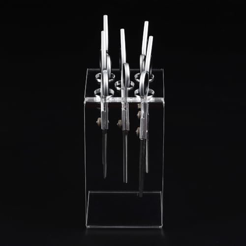 5-Hole Clear Acrylic Scissors Organizer Holder
