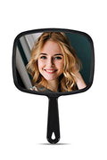 MIRRORNOVA Handheld Mirror with Handle - Travel Size, 9.3" x 6.7"