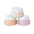 EZY DOSE Silicone Jar, Multi-Purpose Travel-Sized Container, Washable and Reusable, Versatile and Durable Container for Storage, Organizing and Preserving, Pink, Beige, and Peach, BPA Free, 3-Pack