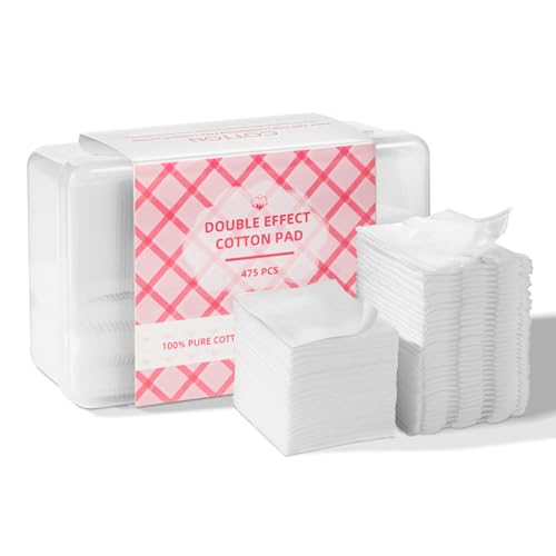 ICOTLE Square Cotton Pads - 475 Makeup Remover Squares