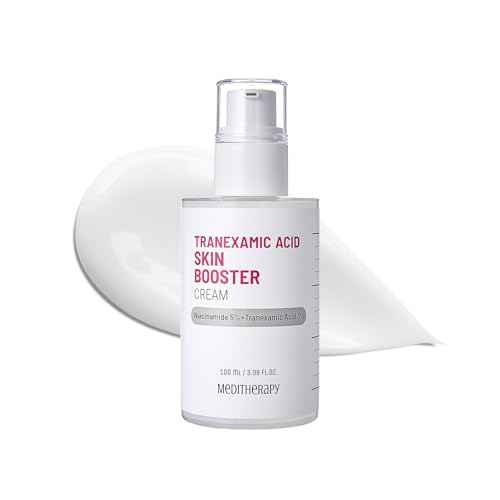 MEDITHERAPY Tranexamic Acid Skin Booster Cream 3.4 Fl Oz - 5% Niacinamide & 3% TXA Korean Face Moisturizer - Gentle Face Cream for Improved Clarity & Even Skin Tone - Radiant Complexion, Natural Color