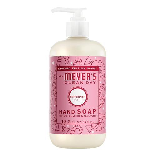 Mrs. Meyer's Peppermint Liquid Hand Soap - 12.5 Fl Oz (Pack of 4)