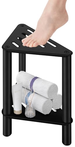 Stainless Steel Shower Stool with Storage Shelf