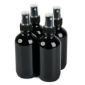 4 Pack 4oz Refillable Glass Spray Bottles - Fine Mist for Skincare & Cleaning