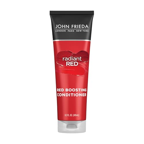 John Frieda Radiant, Boosting Conditioner, Hydrates and Enhances Red Tones with Pomegranate Extract and Vitamin E for Natural or Color-Treated Red Hair, 8.3 Oz