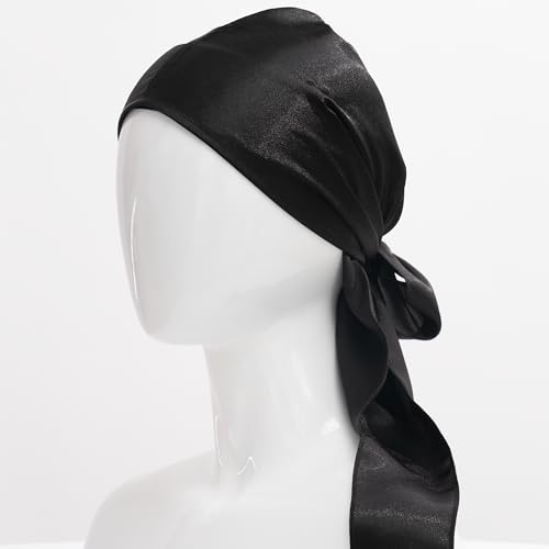 Evolve Satin Wrap Scarf - Black, 1 Count Pack