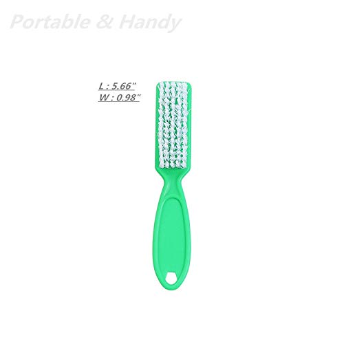6 Pack Handle Grip Nail Brushes for Toes and Fingernails - Manicure & Pedicure Tools