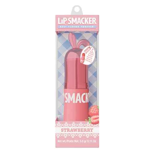 Lip Smacker Bunny Lip Balm, Moisturizing & Hydrating Lip Care, Fun & Collectible Easter Gift for Kids & Lip Balm Lovers - Strawberry