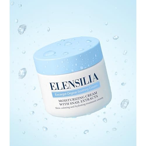 Elensilia Escargot Original Soothing Cream ? Lightweight Hydrating & Soothing Snail Cream for Sensitive Skin, Daily Facial Moisturizer for Calm & Comfortable Complexion ? 50 g(1.76 oz)