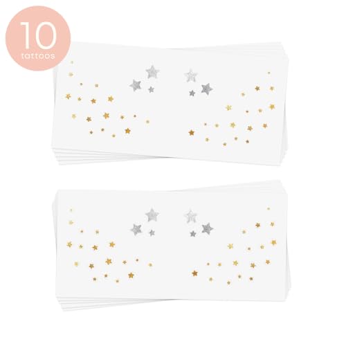 Starry Freckles Metallic Flash Tattoos - Set of 10