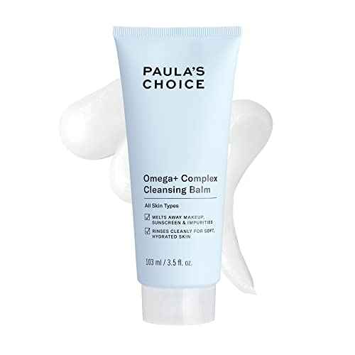 Paula's Choice Omega Complex Face Cleansing Balm, Double Cleanse Face Wash & Gentle Daily Makeup Remover, Suitable for Dry & Sensitive Skin, Mineral Oil-Free, & Fragrance-Free, 3.5 Fl Oz