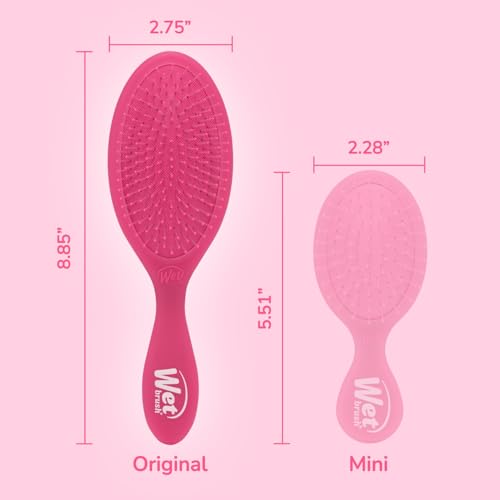 Wet Brush Original Detangler Hair Brush Pink Frost - All Hair Types, Pack of 2