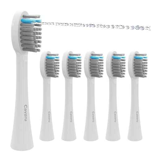 6 Pack Replacement Brush Heads for Waterpik Sonic-Fusion 2.0 (SF-03/SF-04) & Sonic-Fusion (SF-01/SF-02) Flossing Toothbrush - Individually Sealed with Hygienic Caps, White