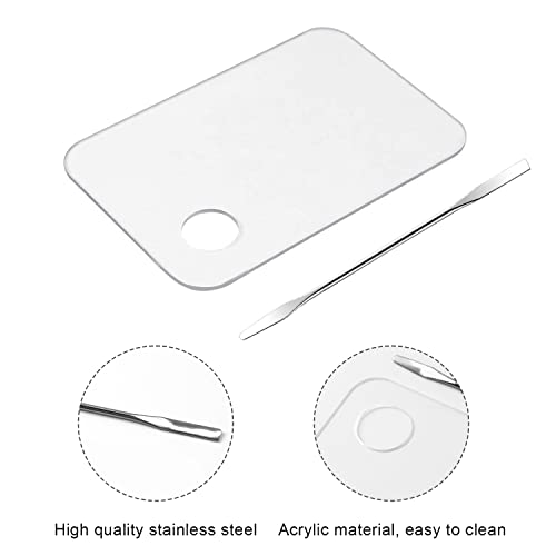 Acrylic Makeup Palette with Spatula Tool - Foundation & Eyeshadow