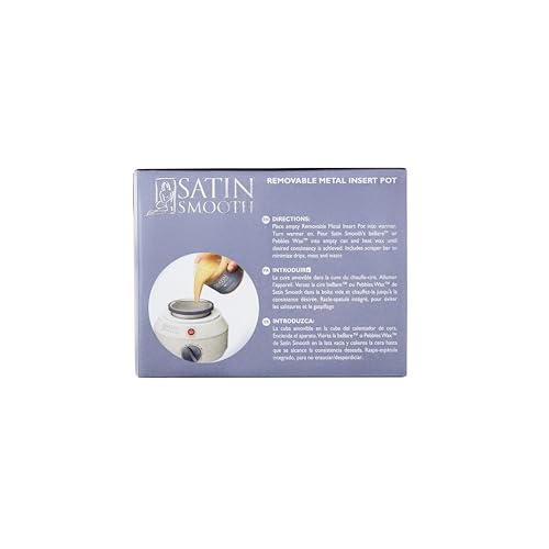 Satin Smooth Empty Metal Wax Pot for Hair Removal - Reusable Waxing Pot for Warmer Insert, Salon and At-Home Waxing