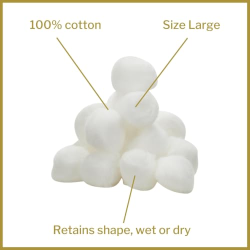 McKesson Large Cotton Balls Bulk 1000 Count for Face & Wound Care