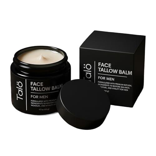 Tal? Beef Tallow Moisturizer for Men | 100% Natural Grass Fed Beef Tallow for Face | Rich in Vitamins w/No Fillers & Synthetics | Anti-Aging Face Cream for Dry & Sensitive Skin | 1.7fl. oz jar