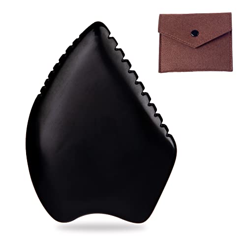 Yuanchupin Gua Sha Facial Massage Tools, BianStone Traditional Face & Body Massage Tool, Lymphatic Drainage Face Sculpting Tool, The Newly Upgraded Unique Tooth Edge