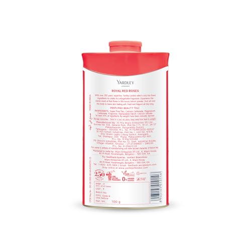 Yardley Red Rose Perfumed Talc 250 g